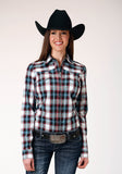 Roper Womens Long Sleeve Snap West Plaid Western Shirt