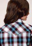 Roper Girls Long Sleeve Snap West Plaid Western Shirt