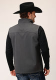 Roper Mens Heather Grey Soft Shell Vest