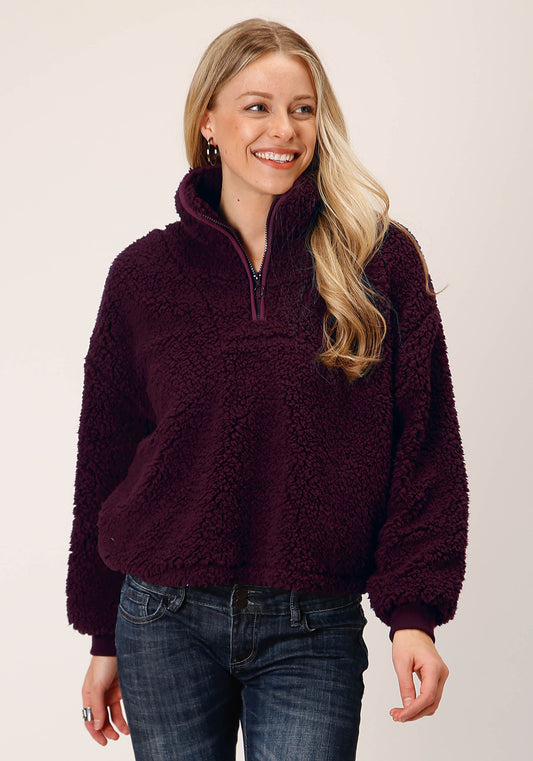 Roper Womens Charcoal Polar Fleece Pullover - Roper