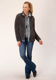 Roper Womens Faux Mink Fleece Jacket Pullover