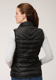 Roper Womens Down  Parachute Blck Down Filled Vest