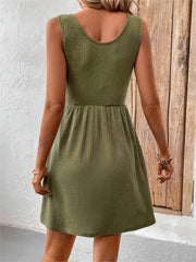 Scoop Neck Wide Strap Mini Tank Dress Trendsi