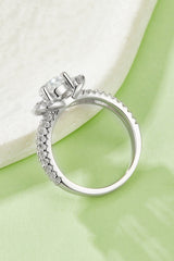 1 Carat Moissanite 925 Sterling Silver Heart Ring