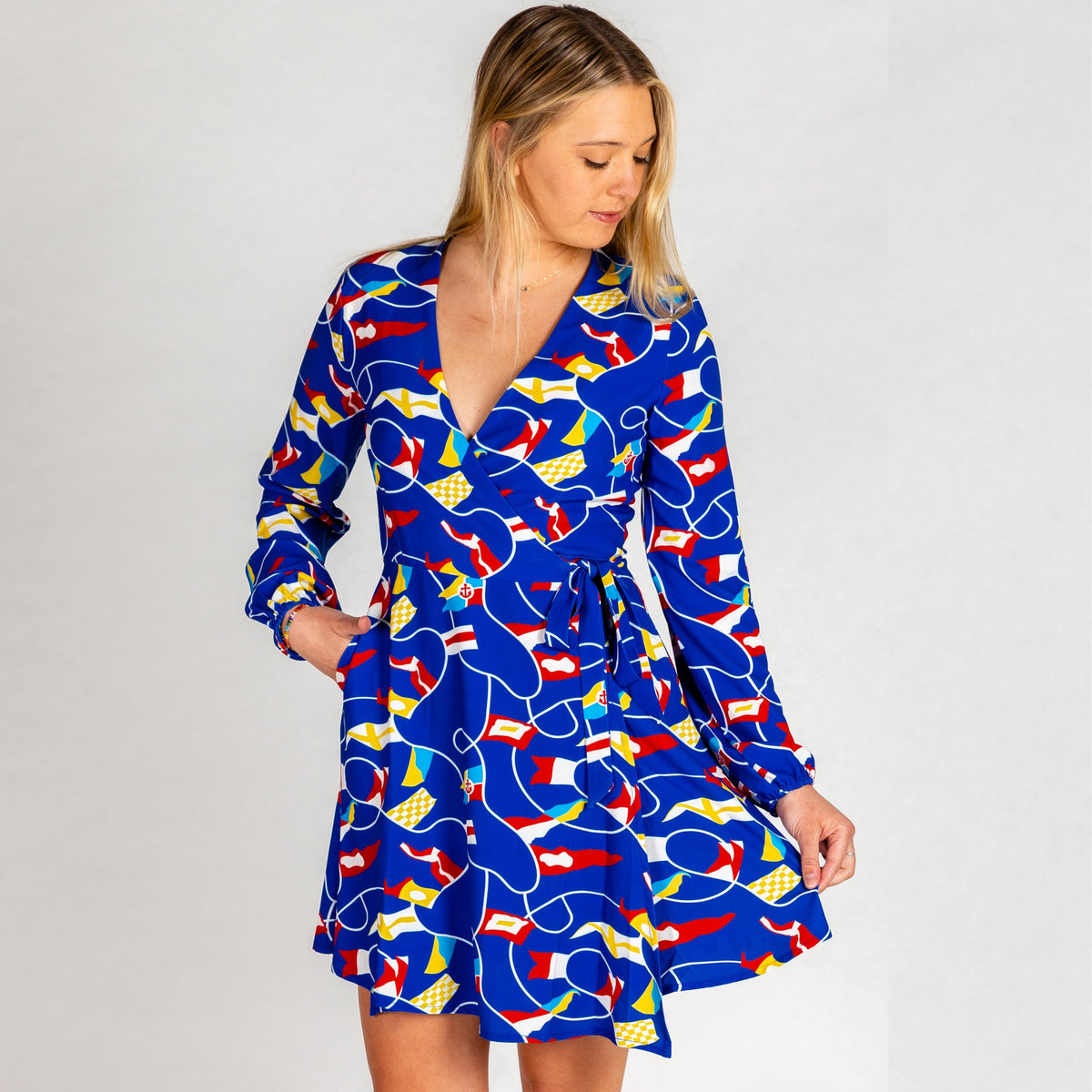 The Nauti Buoy | Nautical Wrap Dress