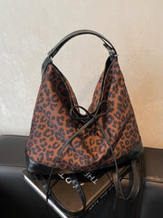 Bolso bandolera de doble uso con estampado de leopardo