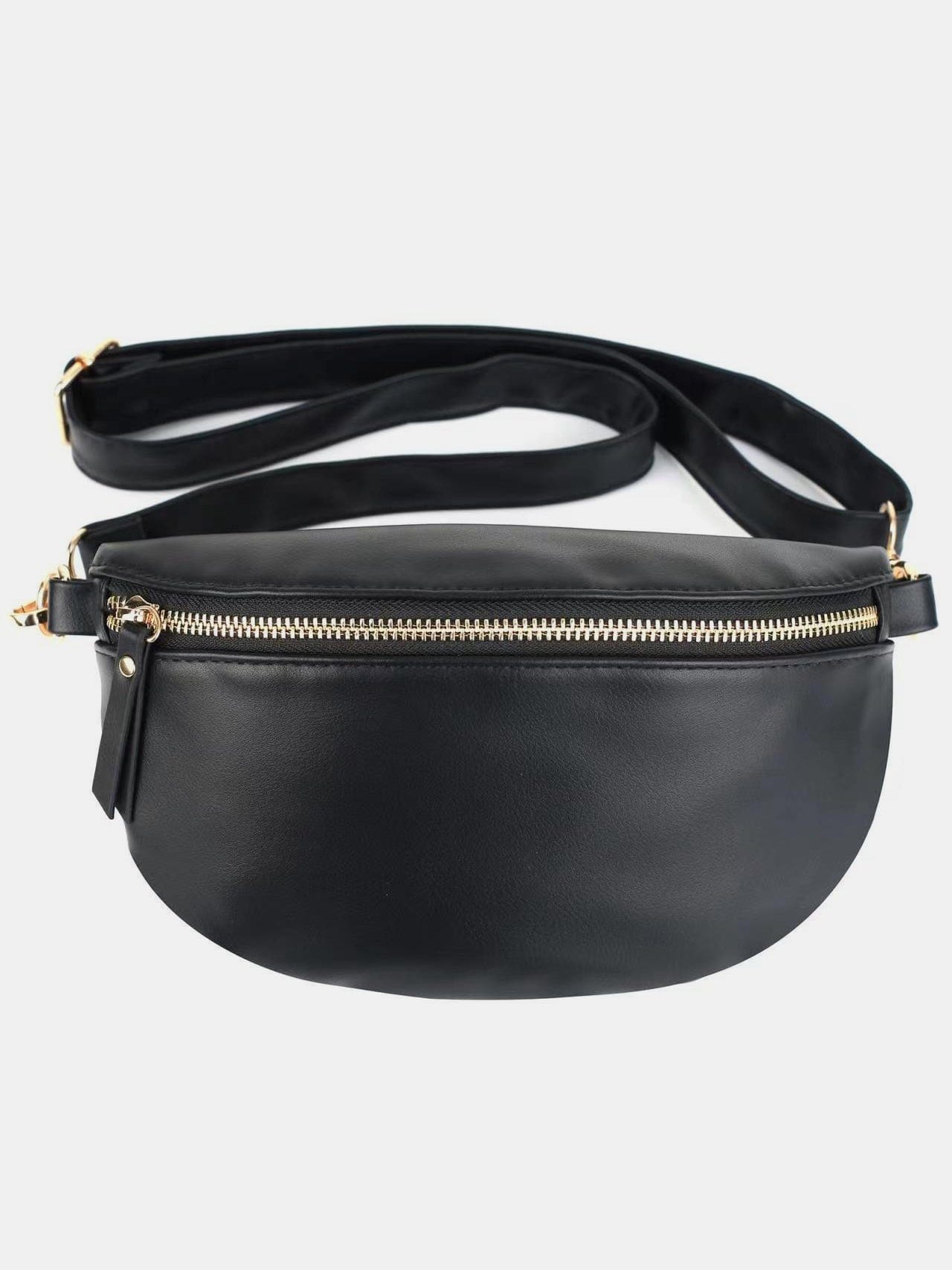 PU Leather Adjustable Strap Crossbody Bag - Trendsi