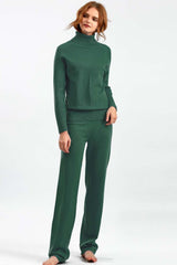 Basic Bae Turtleneck Raglan Sleeve Top and Pants Sweater Set - Trendsi