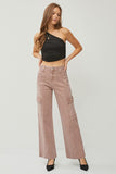 RISEN Full Size High Rise Wide Leg Cargo Jeans - Trendsi