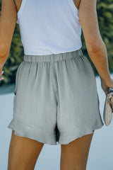 Elastic Waist Shorts with Pockets Trendsi