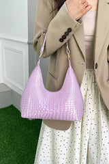 PU Leather Stone Texture Shoulder Bag - Trendsi