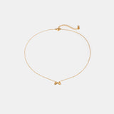 18K Gold-Plated Stainless Steel Bow Necklace - Trendsi