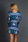 The Eggnog Aficionado | Snowman Print Christmas Skater Dress - Shinesty