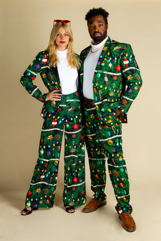 The Christmas Tree Camo | Christmas Tree Print Women's Suit