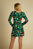 The Christmas Tree Camo | Christmas Tree Print Skater Dress - Shinesty