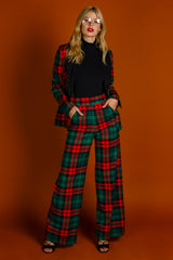 The Lincoln Log Love Lady | Women's Green Plaid Christmas Suit