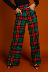 The Lincoln Log Love Lady | Women's Green Plaid Christmas Suit