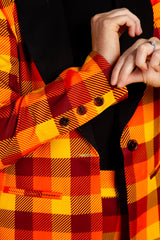 That 70s Suit | Womens Orange Plaid Thanksgiving Suit