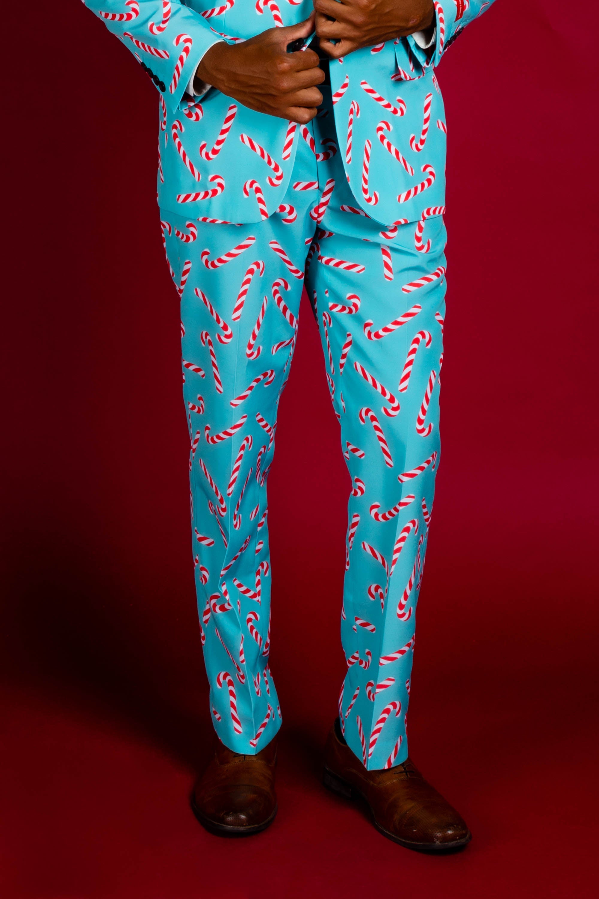 The Peppermint Pimp Canes | Candy Cane Print Christmas Pants