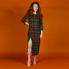 The Lincoln Log Love Lady | Midi Christmas Dress