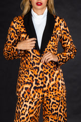 The Fastest Finishers | Leopard Print Womens Blazer - Shinesty