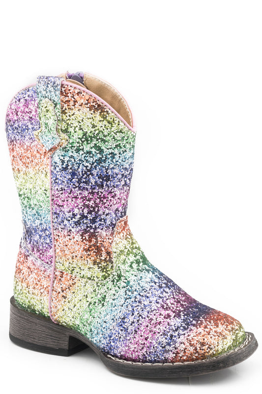 Roper Girls Toddler Rainbow Glitter Vamp