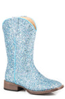 Roper Little Girls Blue Multi Glitter Vamp  Shaft Boot