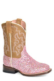 Roper Little Girls Pink Glitter Vamp