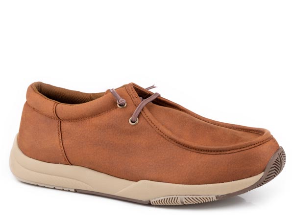 Roper Mens Cognac Faux Leather Upper