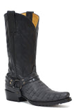 Roper Mens Embossed Black Caiman