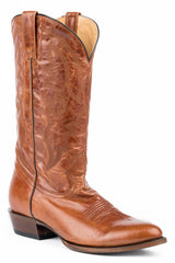 Roper Mens Leather Cowboy Boot Marbled Cognac Vamp And Upper