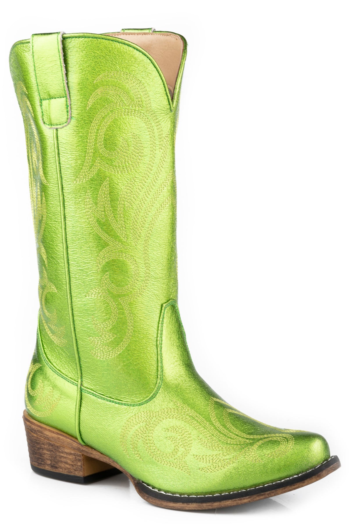 Roper Womens Metallic Green Faux Leather