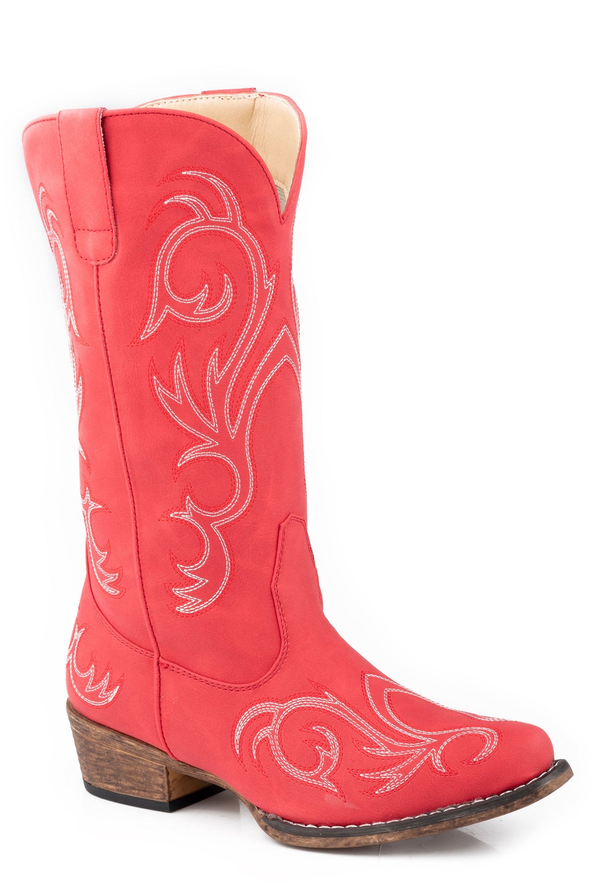 Roper Womens Red With All Over Embroidery