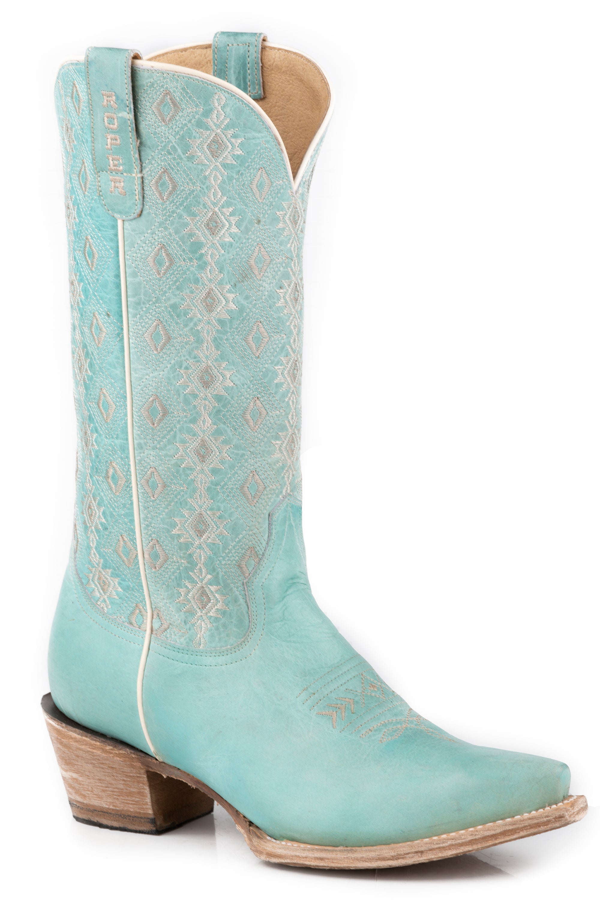 Roper Womens All Over Waxy Light Blue Leather