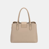 David Jones PU Leather Twist-Lock Tote Bag Trendsi