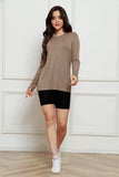 Basic Bae Full Size Round Neck Long Sleeve Top - Trendsi