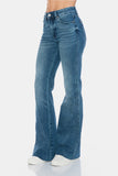 Judy Blue Full Size Tummy Control Cut Hem Flare Jeans - Trendsi