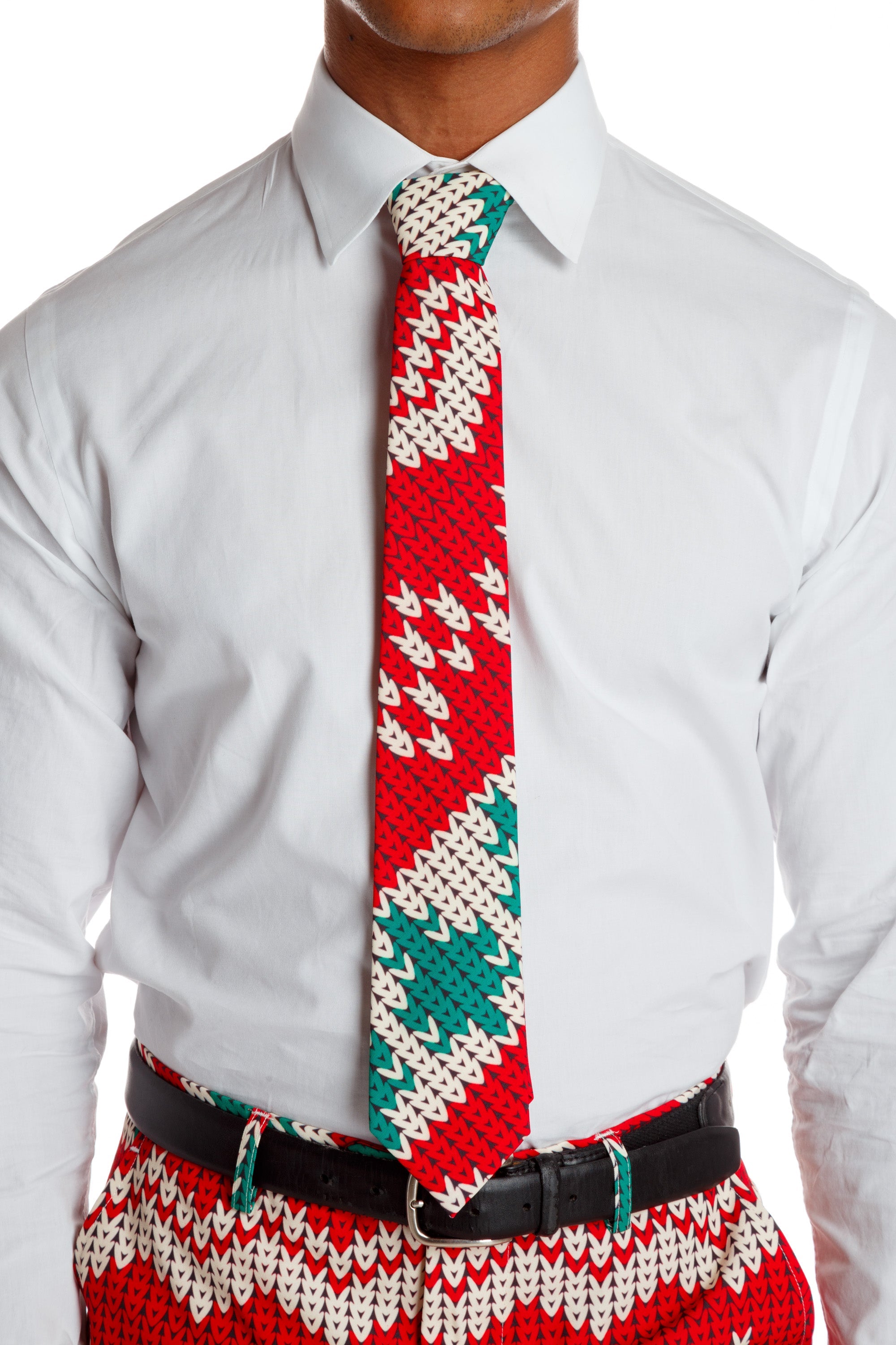 The Red Ryder | Knit Print Christmas Tie