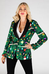 The Christmas Tree Camo | Christmas Tree Print Women's Suit