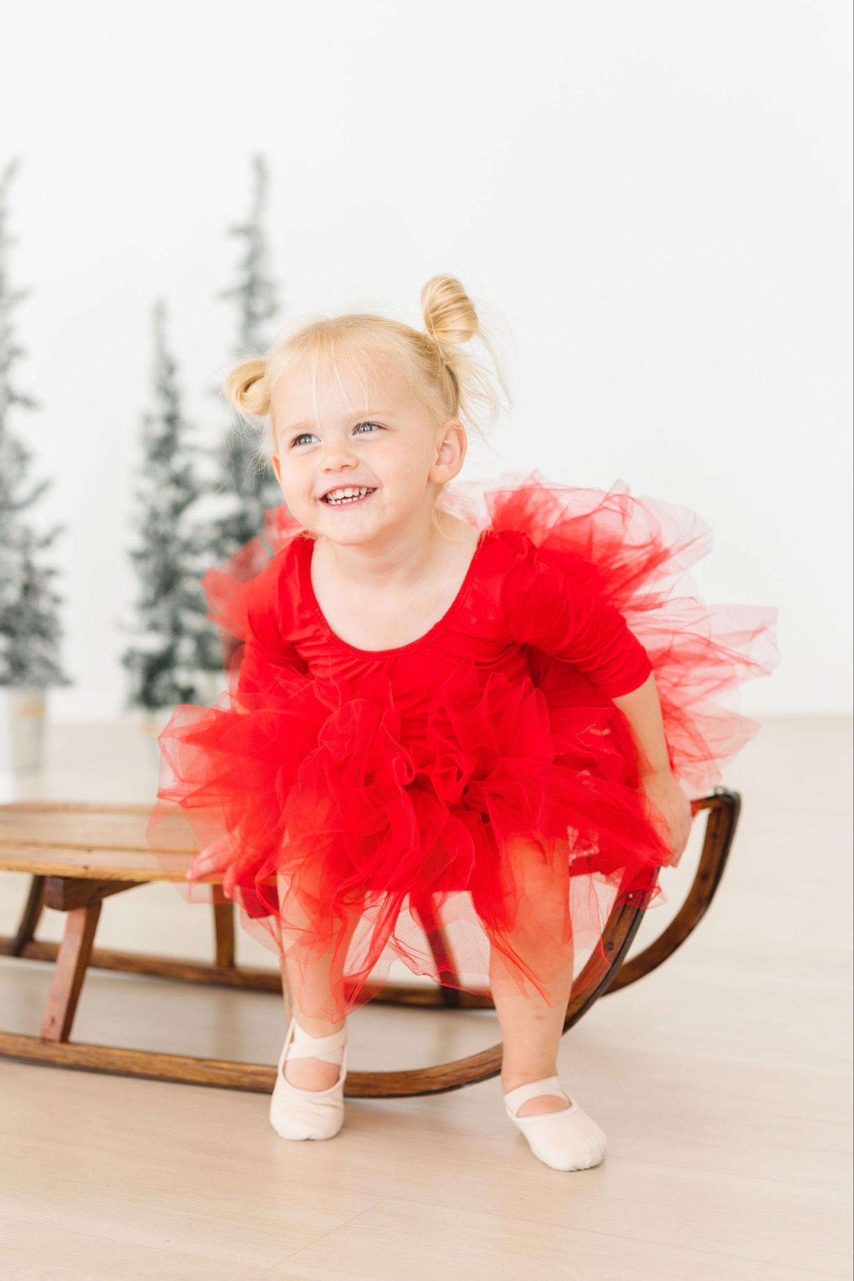 Red 3/4 Tutu Leotard - Mila & Rose ®