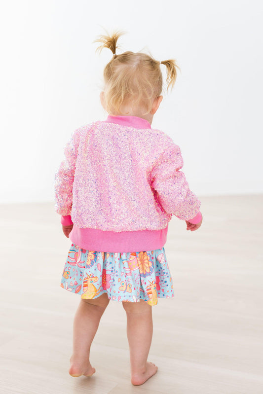 Bubblegum Pink Sequin Jacket - Mila & Rose ®