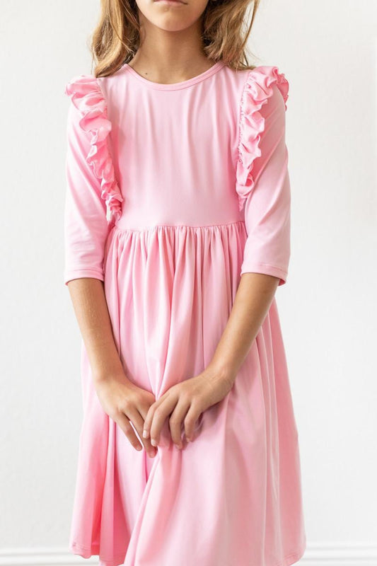 Bubblegum Pink Ruffle Twirl Dress - Mila & Rose ®