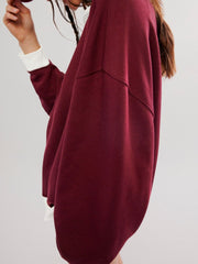 Contrast Dropped Shoulder Long Sleeve Sweatshirt