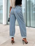 High Waist Wide Leg Jeans - Trendsi