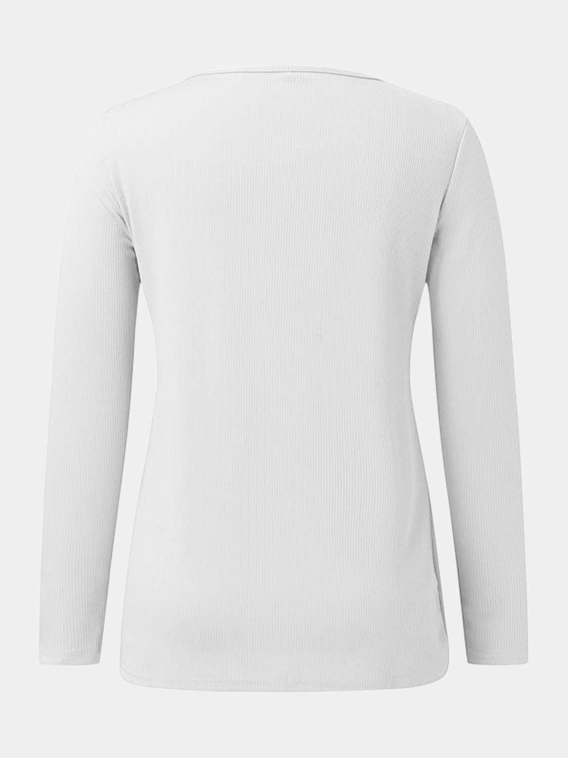 Full Size Scoop Neck Long Sleeve T-Shirt - Trendsi