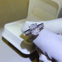 3 Carat Moissanite 925 Sterling Silver Ring Trendsi