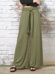 Tied Wide Leg Pants with Pockets - Trendsi