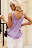 Solid V-Neck Wide Strap Tank - Flyclothing LLC