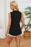 Ruched Notched Tank Trendsi