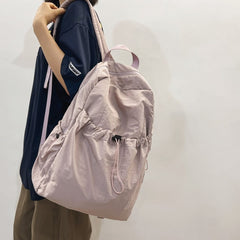 Drawstring Nylon Backpack Bag - Trendsi